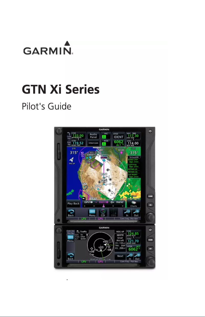 Page 1 de la notice Manuel utilisateur Garmin GTN 635Xi