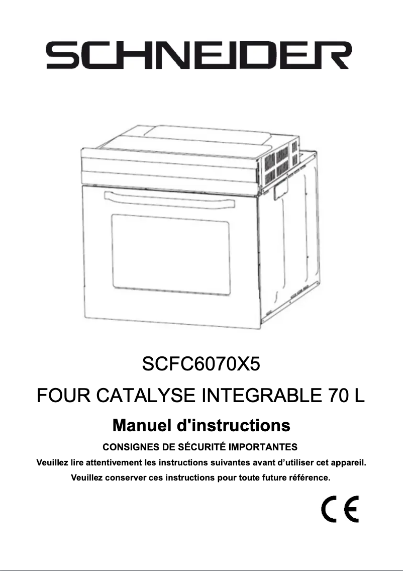 Page 1 de la notice Manuel utilisateur Schneider SCFC6070X5