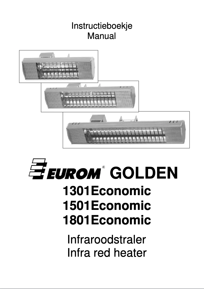 Page n°1 - Manuel utilisateur Eurom Golden 1301