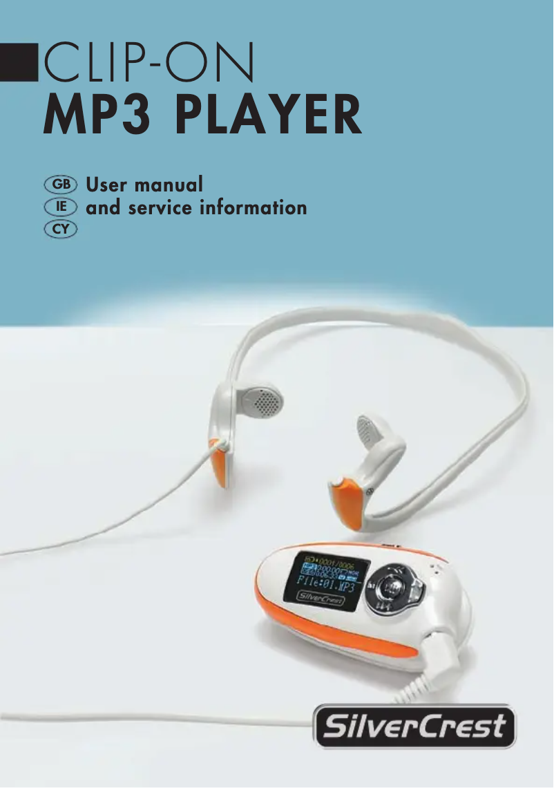 Page 1 de la notice Manuel utilisateur SilverCrest MP3 Sport-Clip 1000