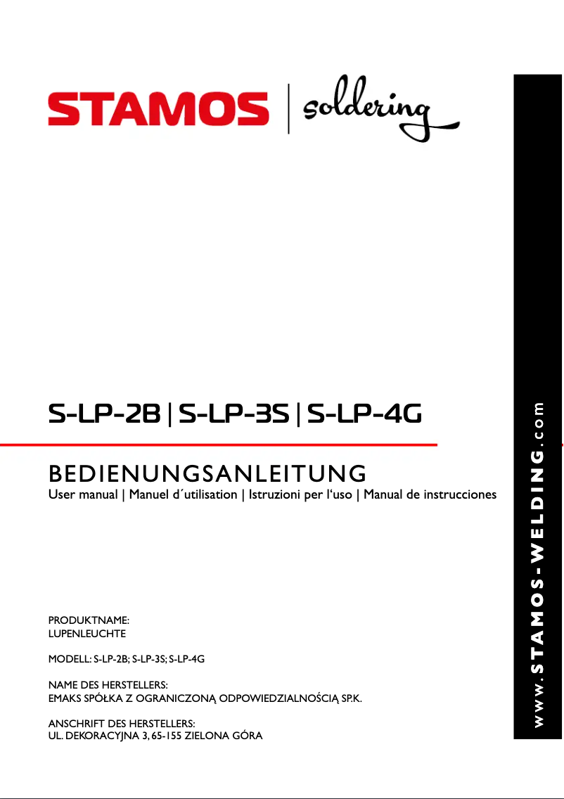 Image de la première page du manuel de l'appareil S-LP-2B