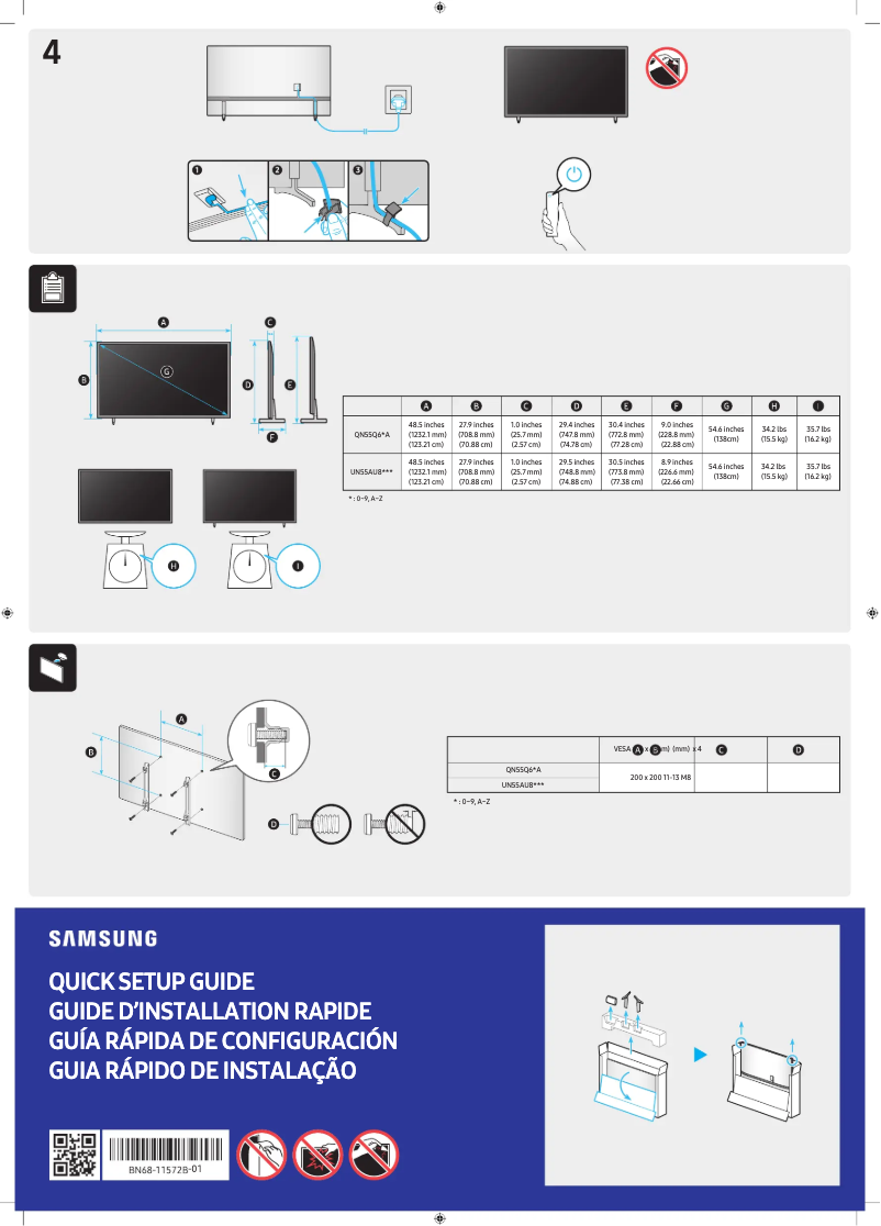 Page n°1 - Manuel utilisateur Samsung UN55AU8000G