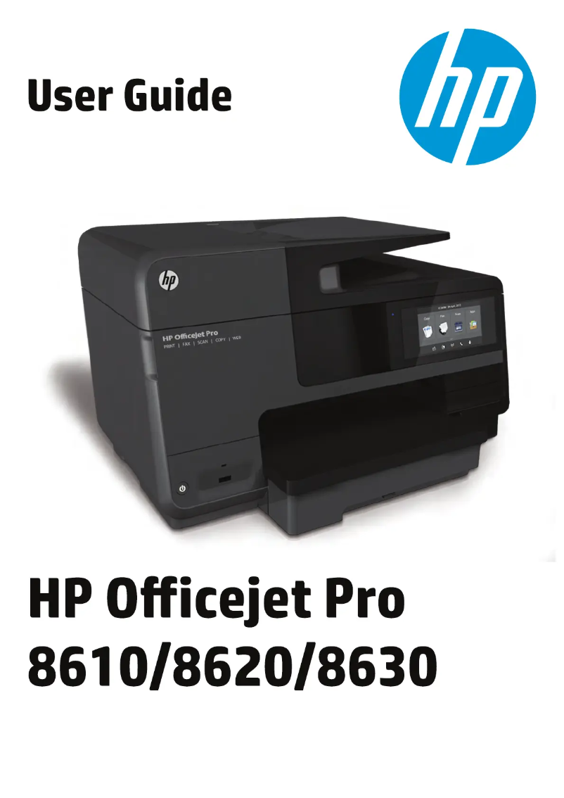 Image de la première page du manuel de l'appareil Officejet Pro 8620 e