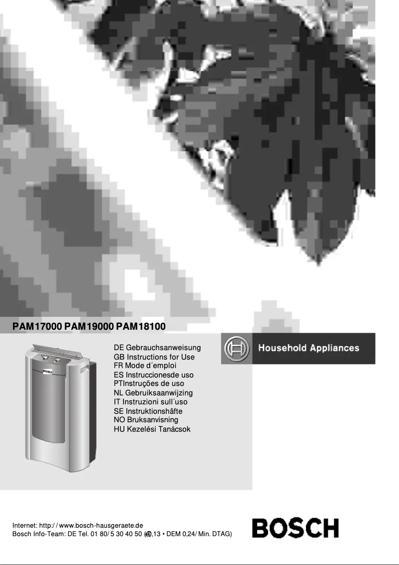 Page 1 de la notice Manuel utilisateur Bosch PAM19000