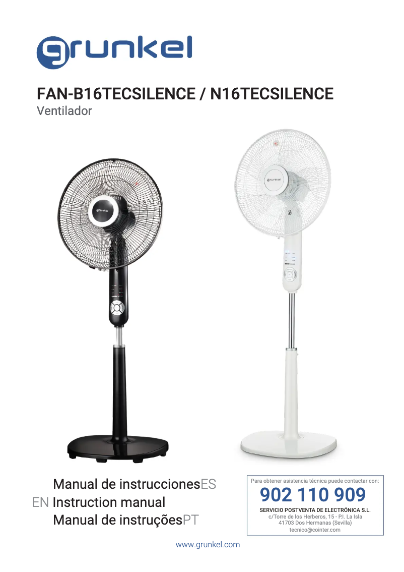 Page n°1 - Manuel utilisateur Grunkel FAN-B16TECSILENCE