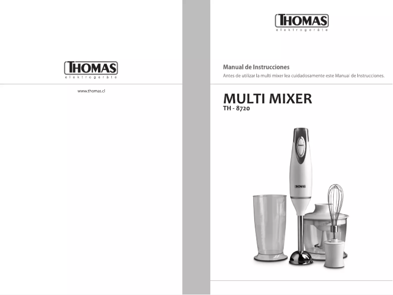 Page 1 de la notice Manuel utilisateur Thomas TH-8720