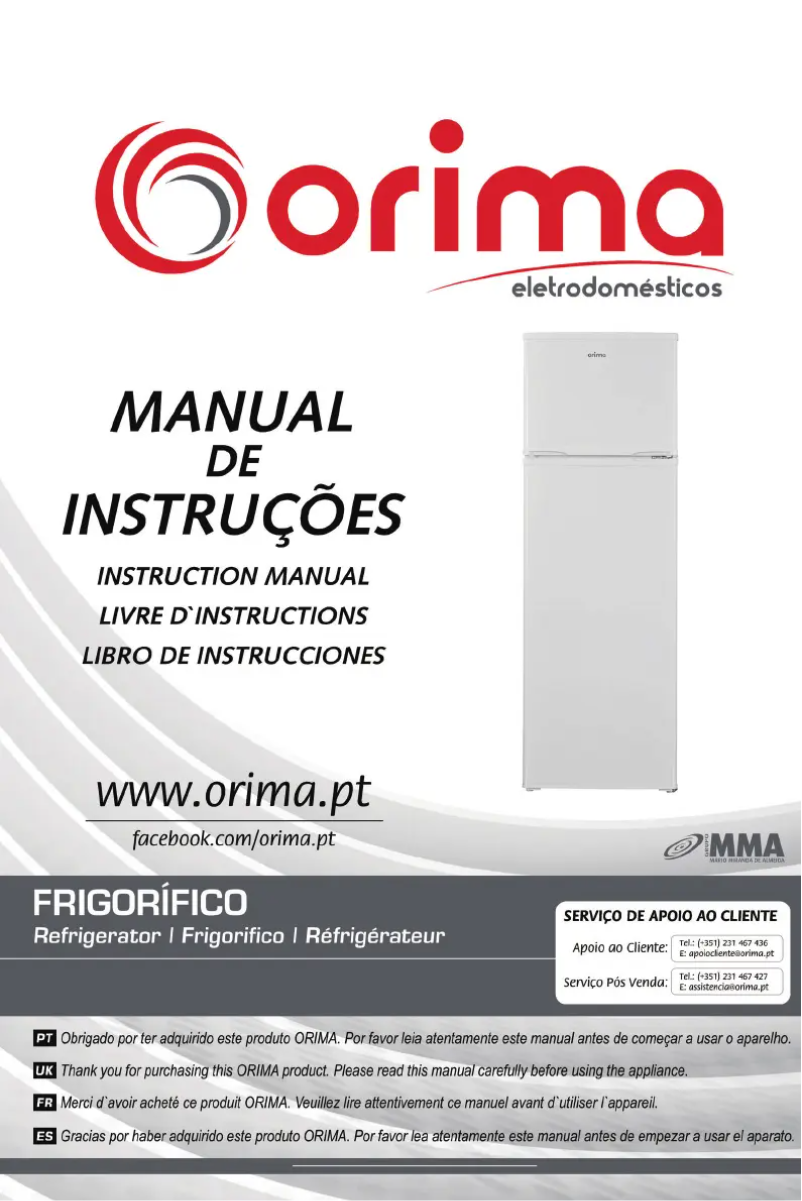 Page n°1 - Manuel utilisateur Orima ORH-249-W