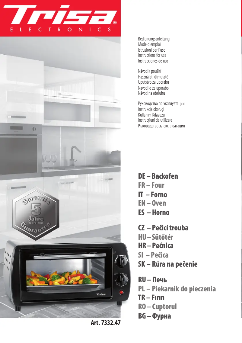 Page 1 de la notice Manuel utilisateur Trisa Easy Fill 7332