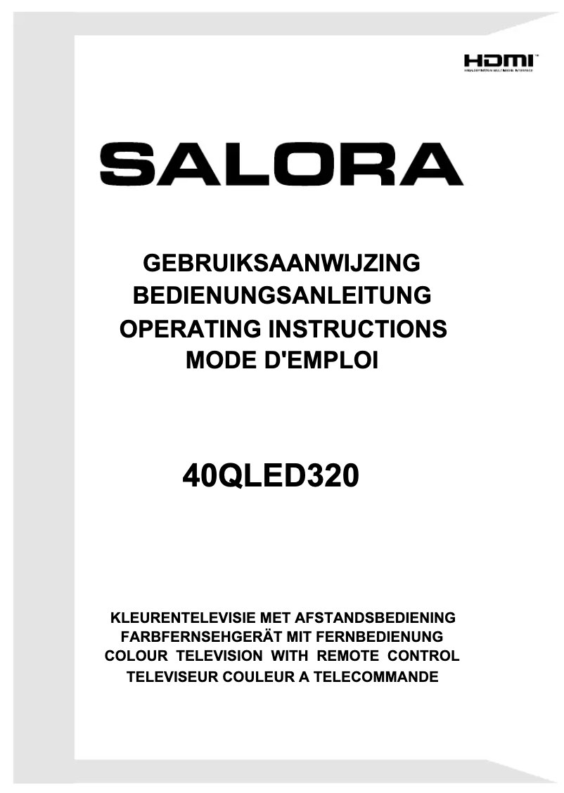 Page 1 de la notice Manuel utilisateur Salora 40QLED320
