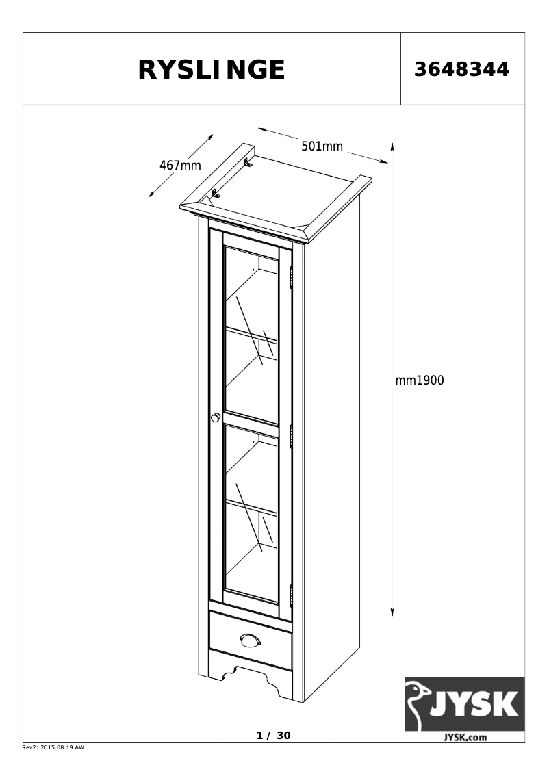 Image de la première page du manuel de l'appareil Ryslinge (50x190x47)