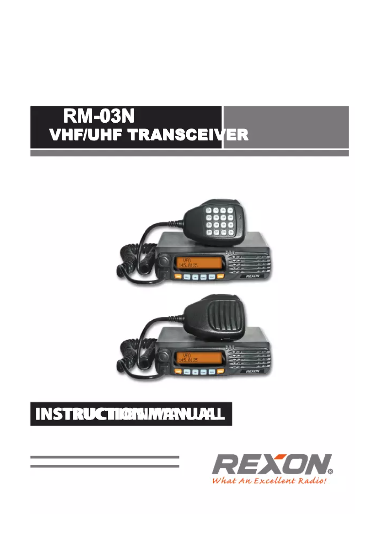 Image de la première page du manuel de l'appareil RM-03N