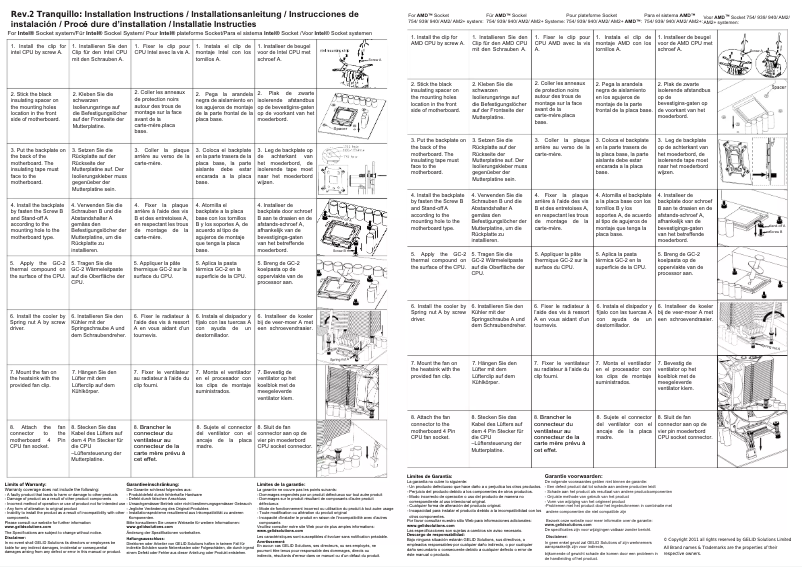 Page 1 de la notice Manuel utilisateur Gelid Tranquillo Rev.2