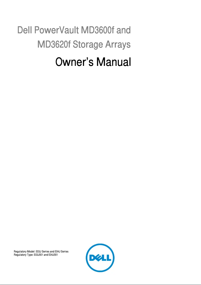 Page 1 de la notice Manuel utilisateur Dell PowerVault MD3600f