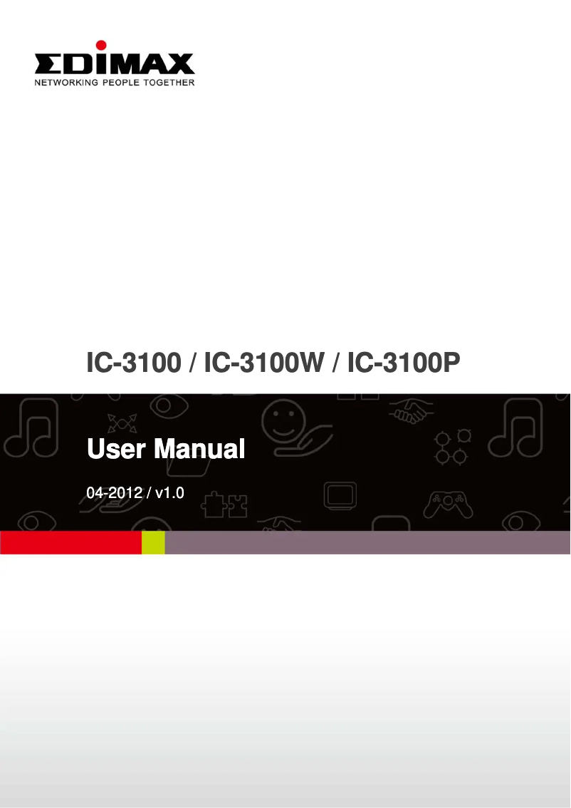 Page 1 of the manual User Manual Edimax IC-3100W
