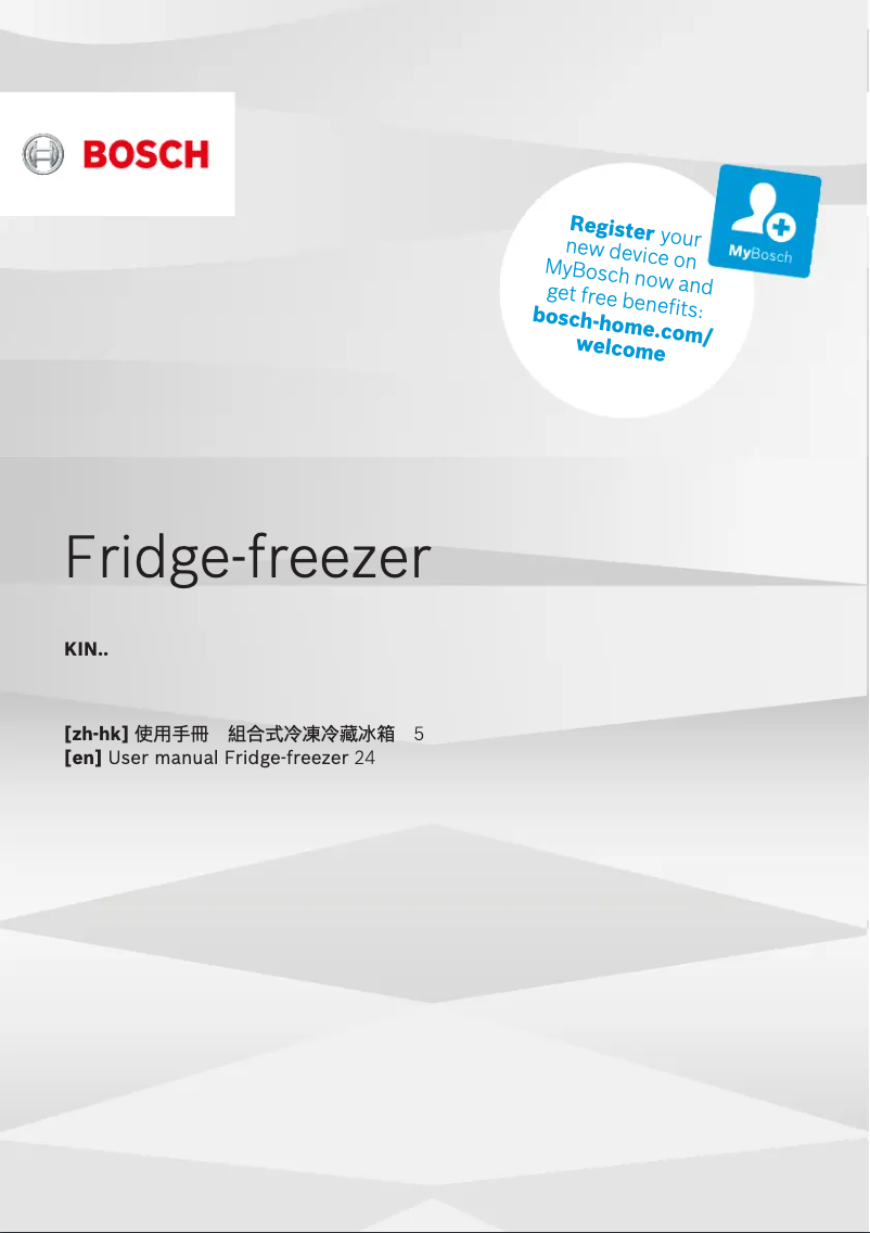 Page n°1 - Manuel utilisateur Bosch KIN86AF31K