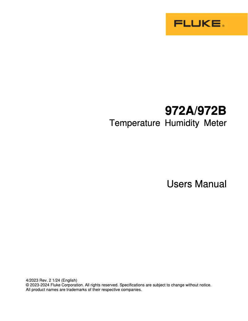 Image de la première page du manuel de l'appareil 972B