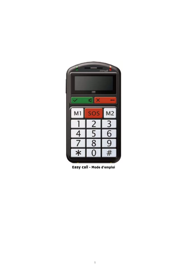 Page 1 de la notice Manuel utilisateur ITTM EasyCall