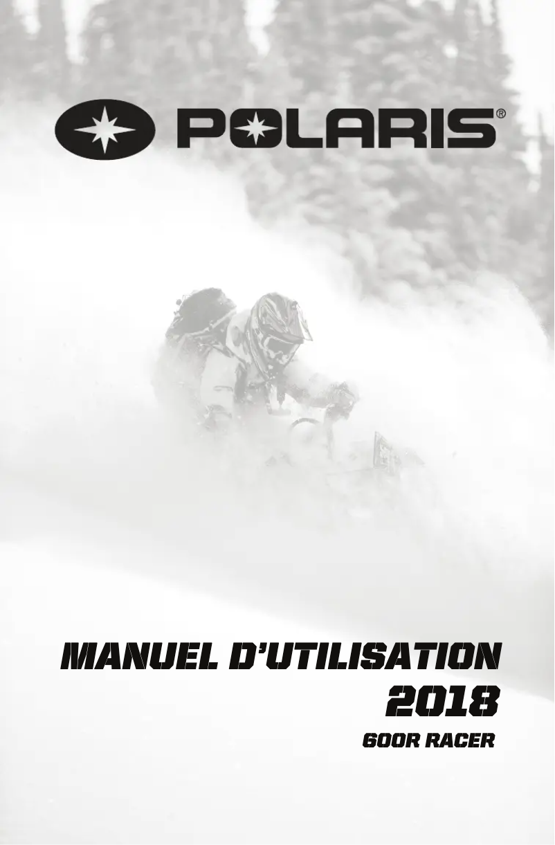 Image de la première page du manuel de l'appareil 600R Racer (2018)
