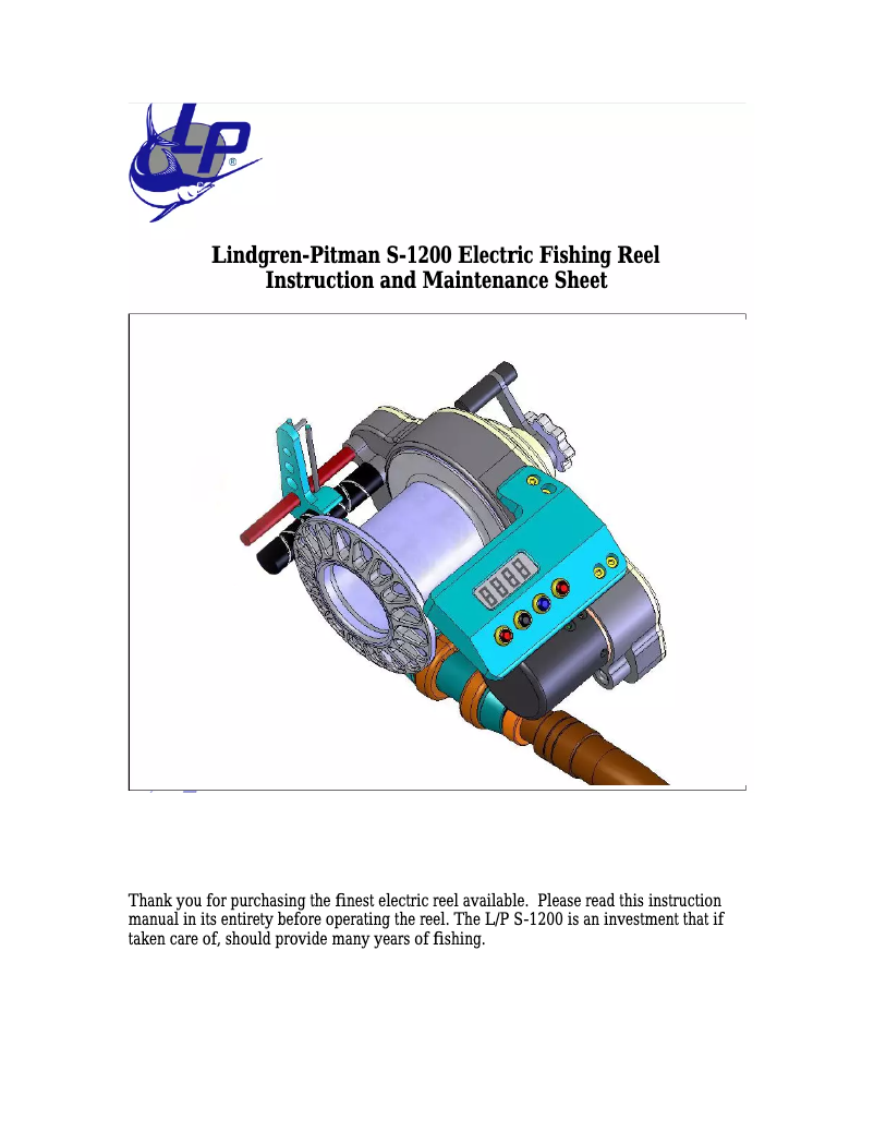 Page 1 de la notice Manuel utilisateur Lindgren Pitman S-1200