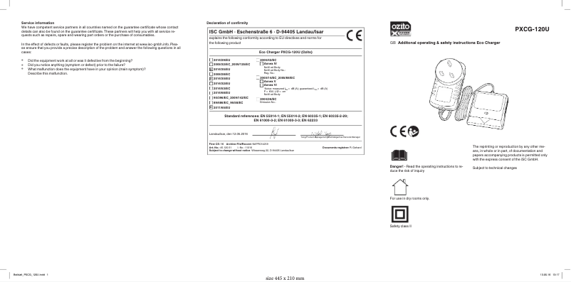 Page 1 de la notice Manuel utilisateur Ozito PXCLMK-218U
