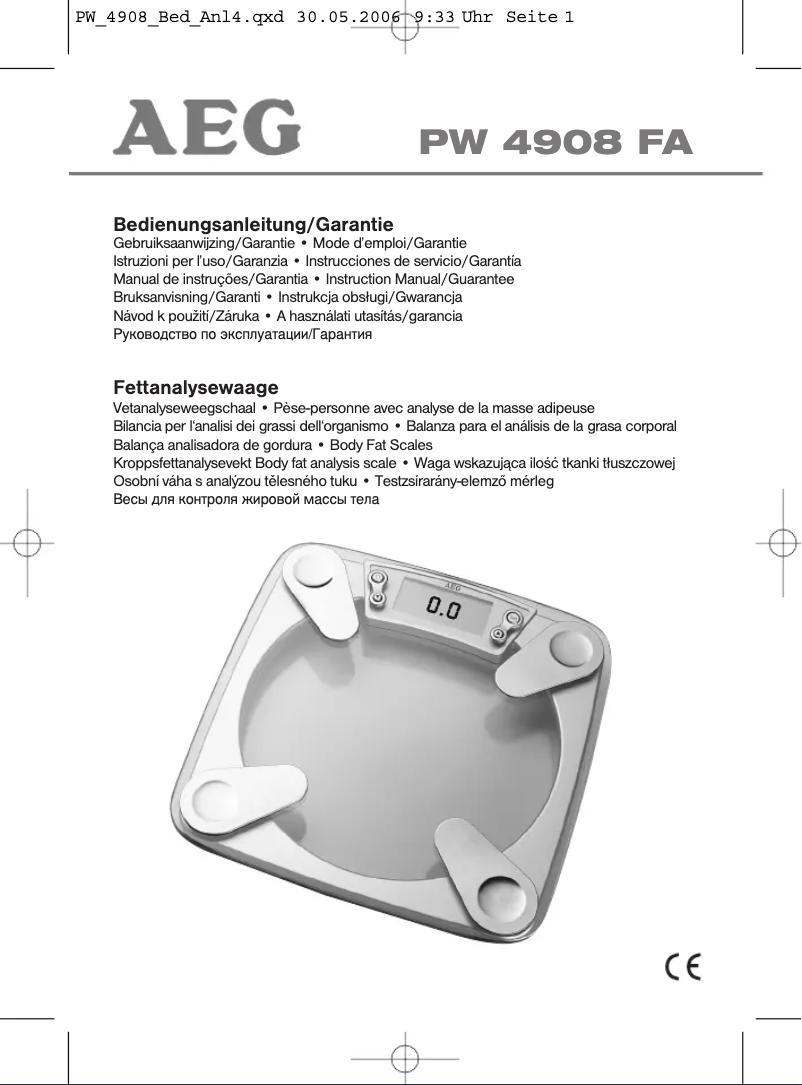 Image de la première page du manuel de l'appareil PW 4908 FA