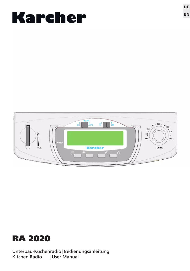 Page 1 de la notice Manuel utilisateur Karcher Audio RA 2020