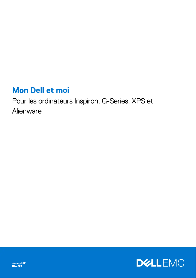 Page 1 de la notice Manuel utilisateur Dell XPS 15 9500