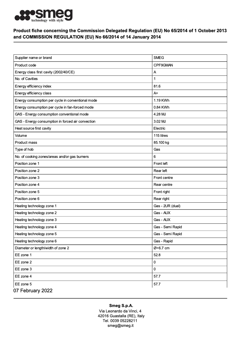 Image de la première page du manuel de l'appareil CPF9GMAN