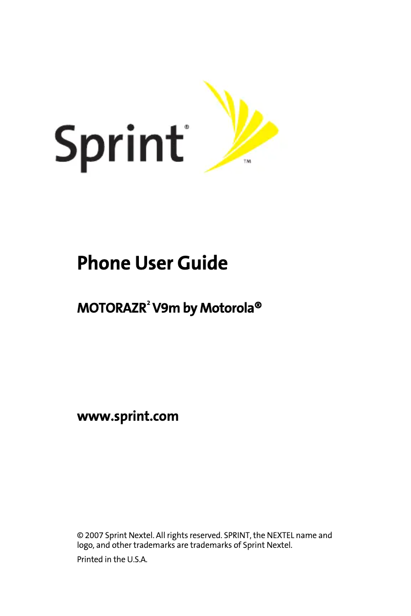 Page 1 de la notice Manuel utilisateur Motorola RAZR2 V9m