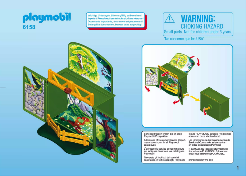 Page 1 of the manual User Manual Playmobil Country My Secret Forest Animals Play Box 6158