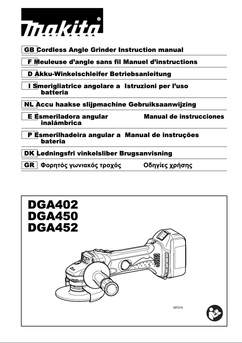Image de la première page du manuel de l'appareil DGA450