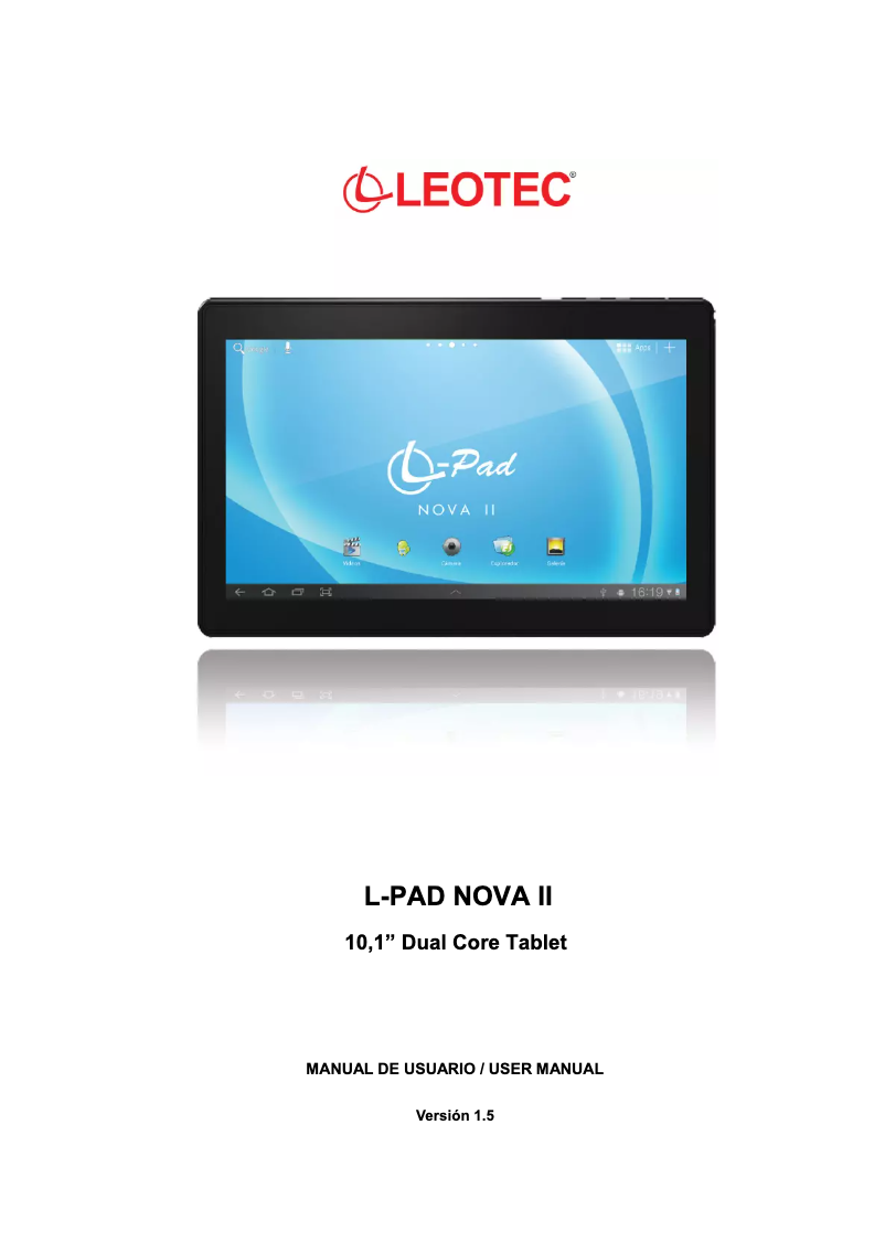 Page 1 de la notice Manuel utilisateur Leotec L-Pad Nova II LETAB1012