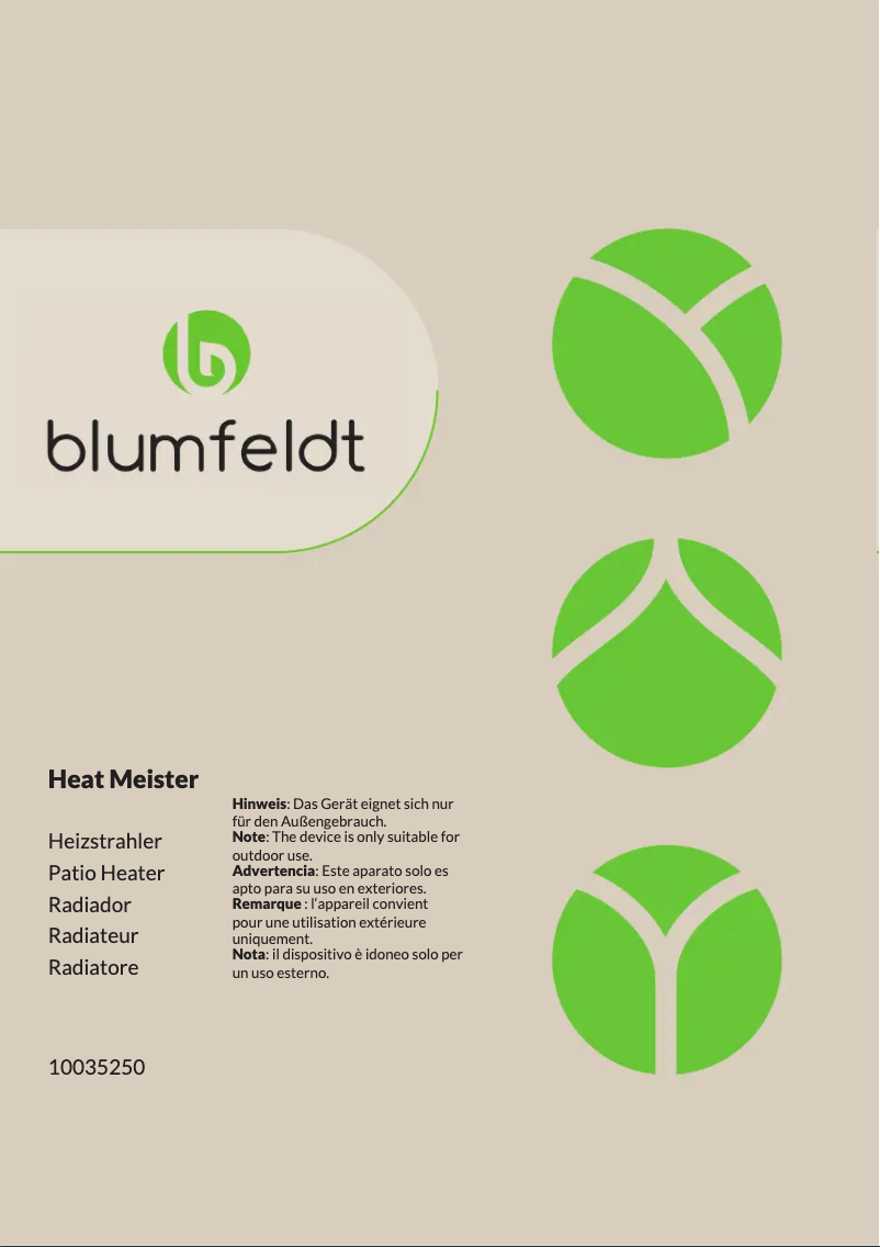 Page 1 de la notice Manuel utilisateur Blumfeldt Heat Master