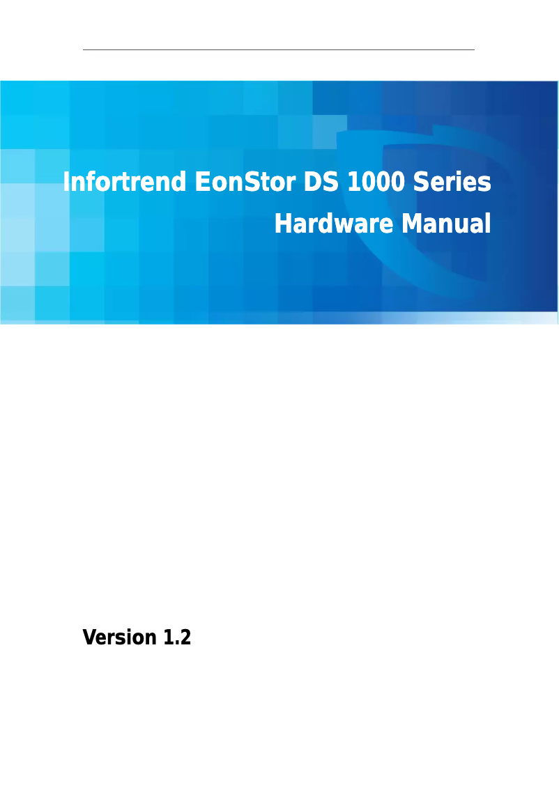 Page n°1 - Manuel utilisateur Infortrend ESDS 1016