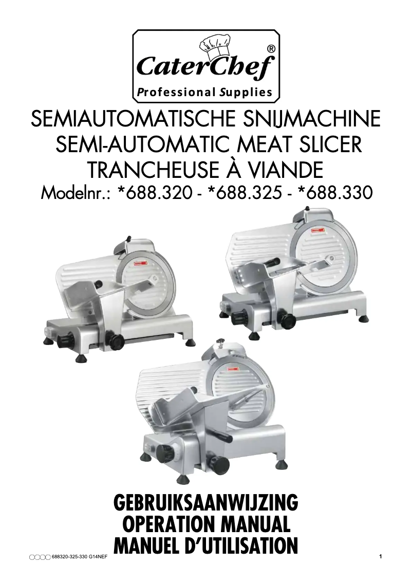 Page n°1 - Manuel utilisateur CaterChef 688320