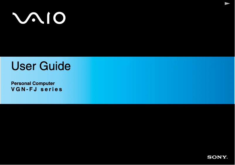 Página 1 del manual Manual de usuario Sony Vaio VGN-FJ3M