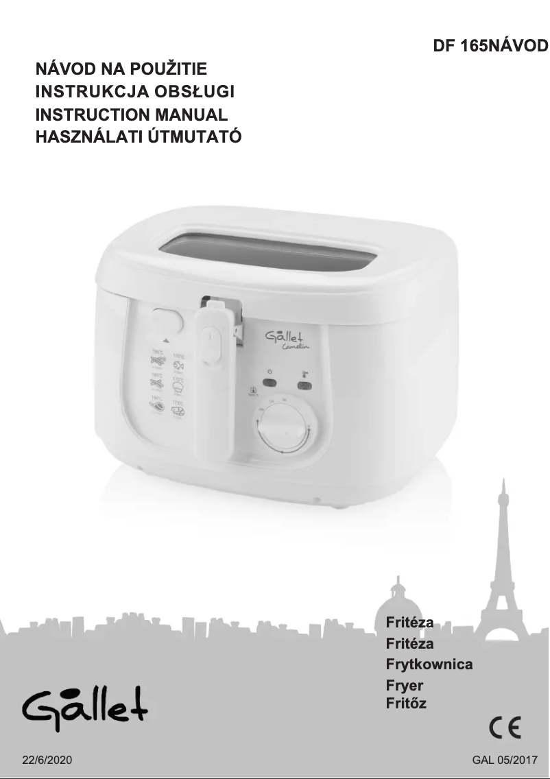 Page 1 de la notice Manuel utilisateur Gallet DF165