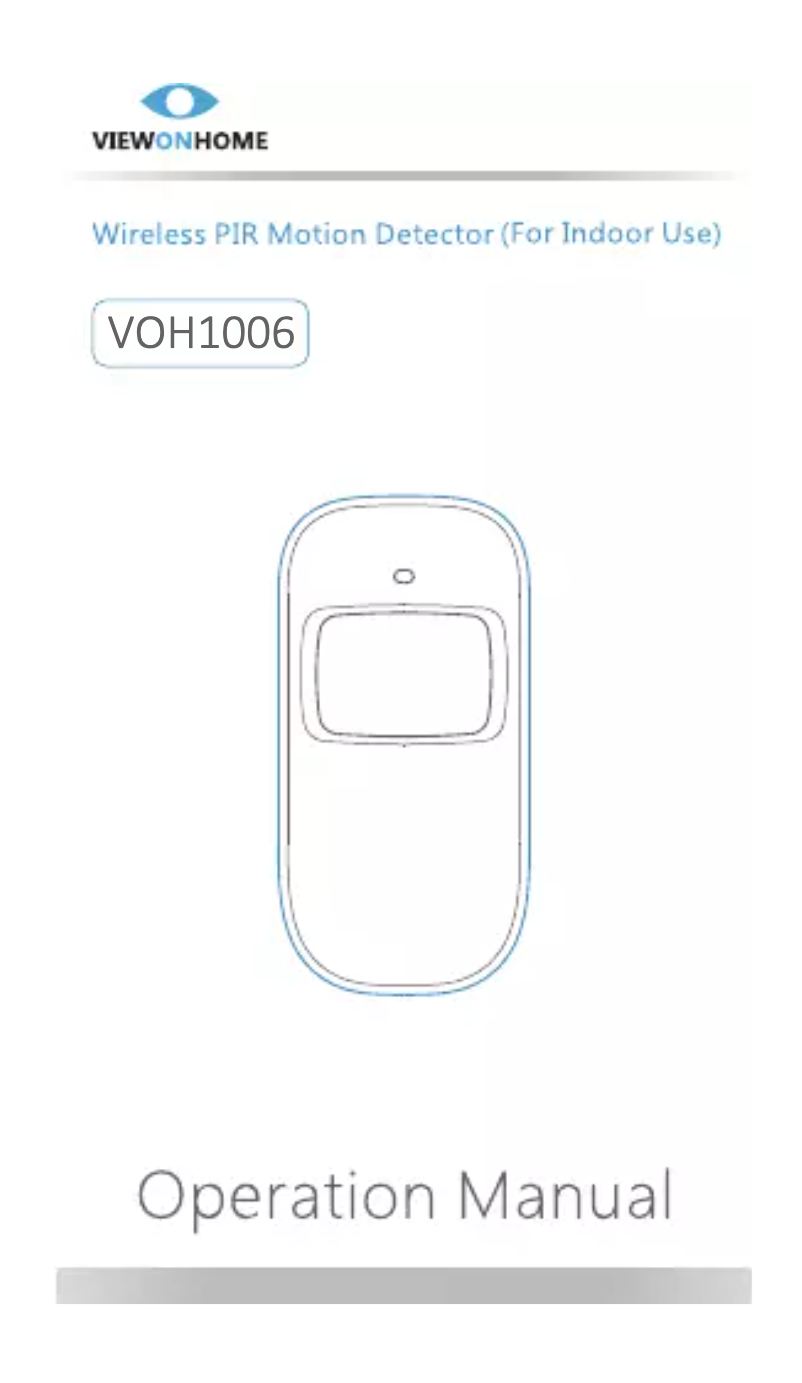 Page n°1 - Manuel utilisateur ViewOnHome VOH1006