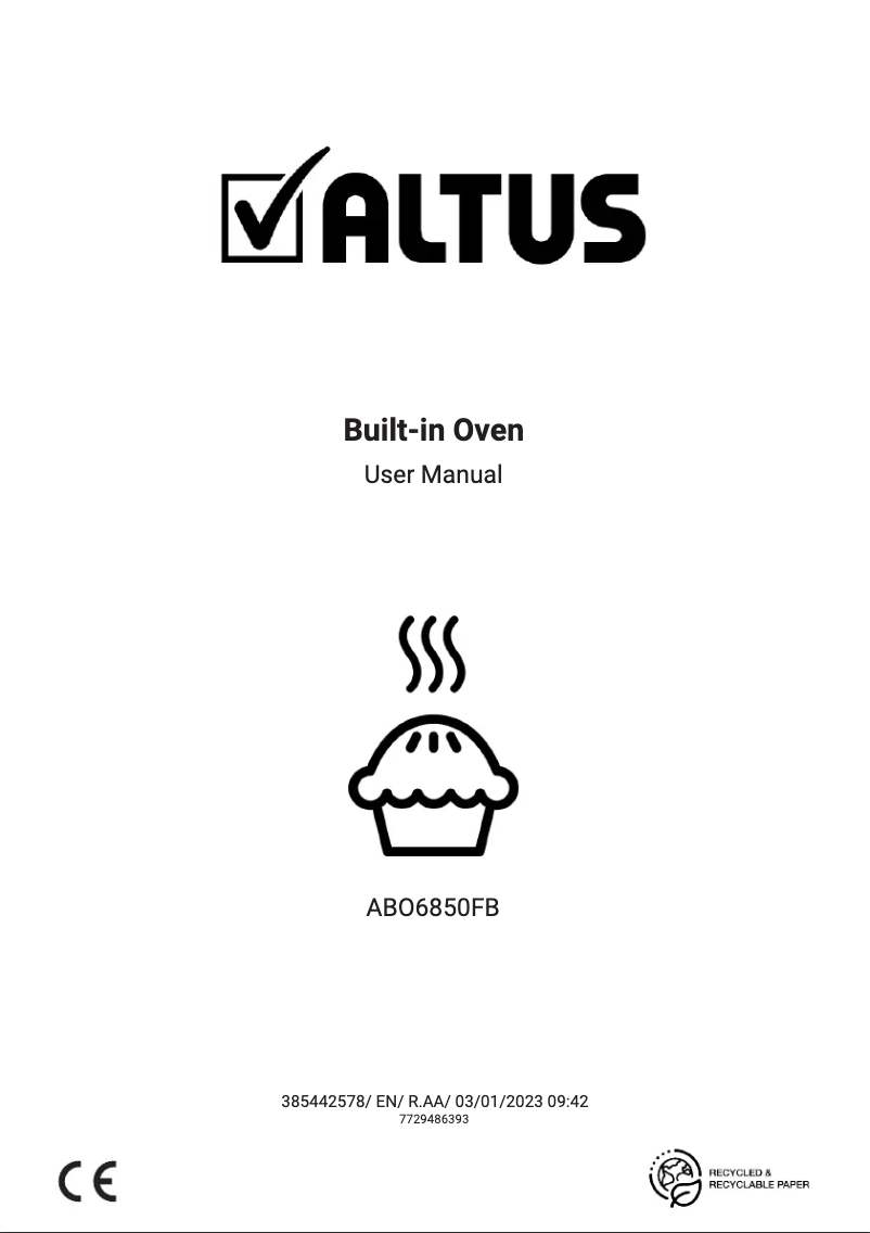 Page 1 de la notice Manuel utilisateur Altus ABO6850FB