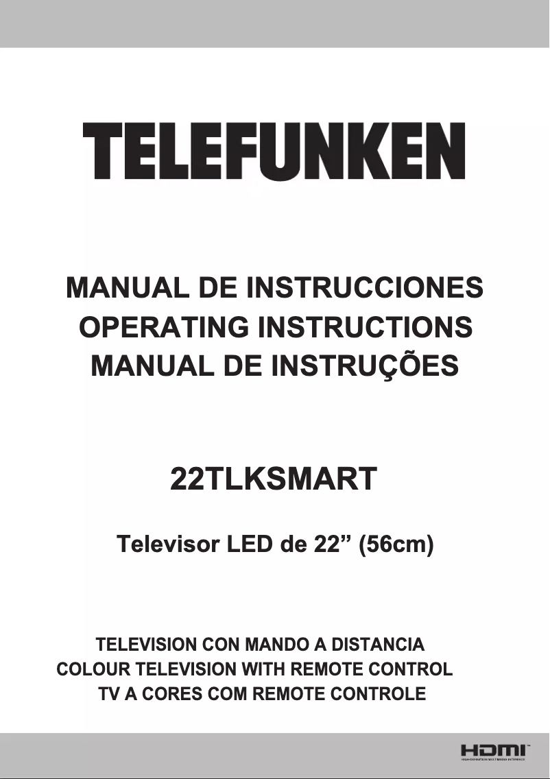 Image de la première page du manuel de l'appareil 22TLKSMART