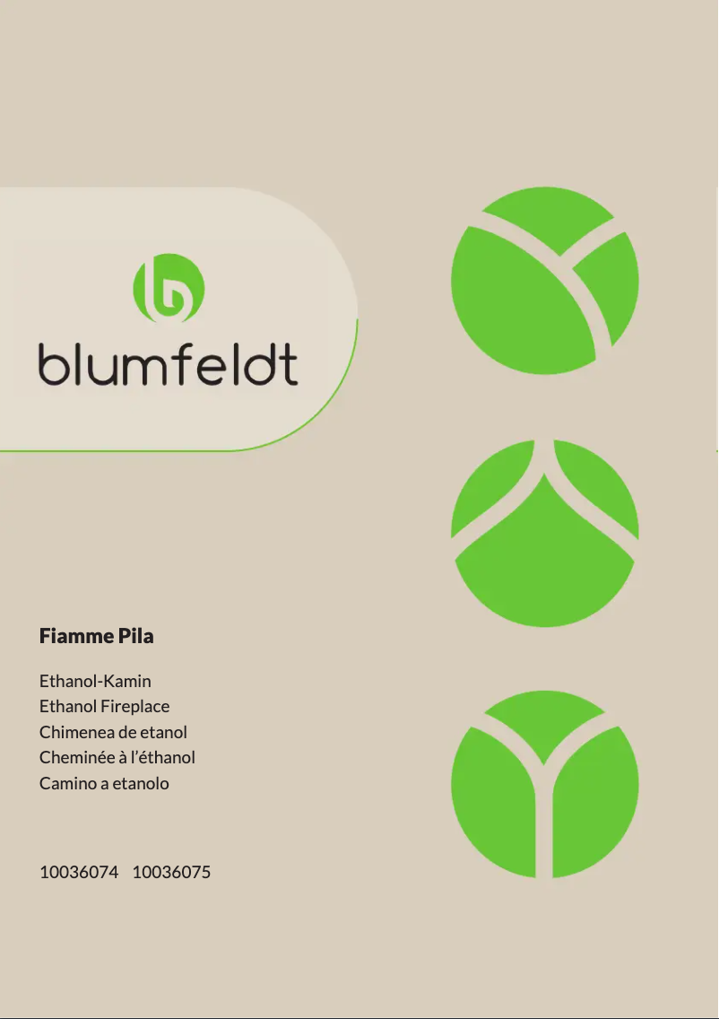 Page n°1 - Manuel utilisateur Blumfeldt Fiamme Pila