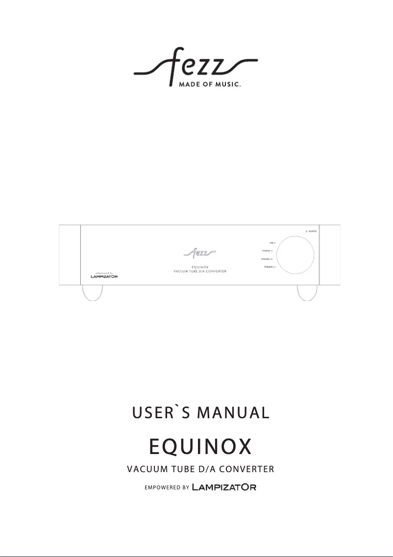 Page 1 de la notice Manuel utilisateur Fezz Equinox