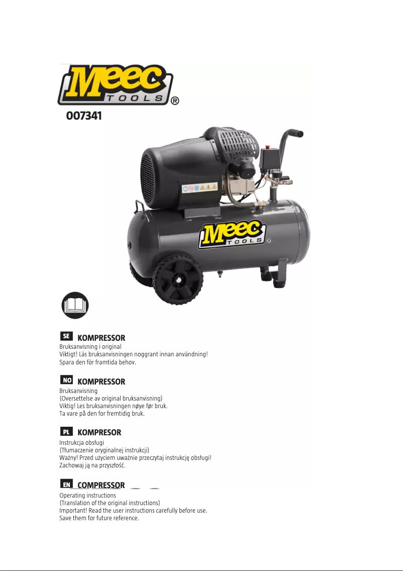 Page n°1 - Manuel utilisateur Meec Tools 007341