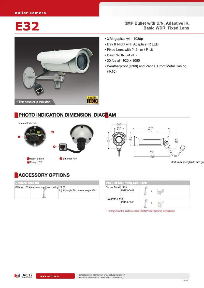 Image de la première page du manuel de l'appareil E32