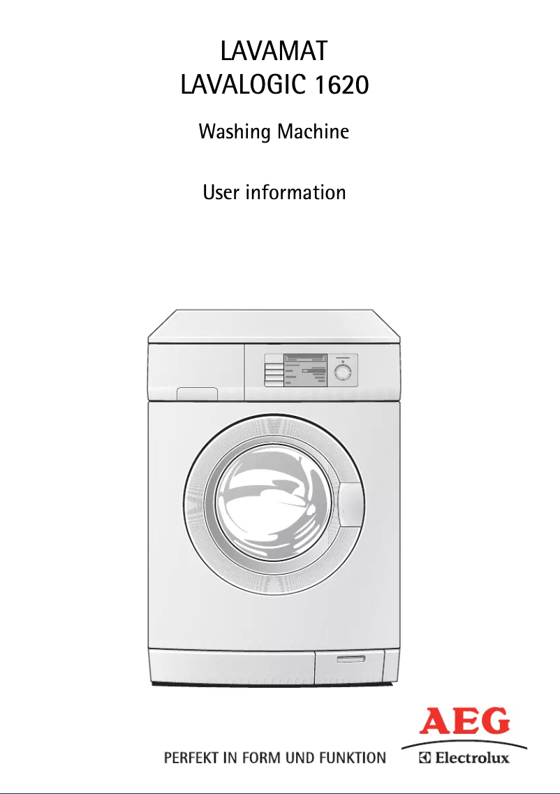 Page n°1 - Manuel utilisateur AEG LL 1620