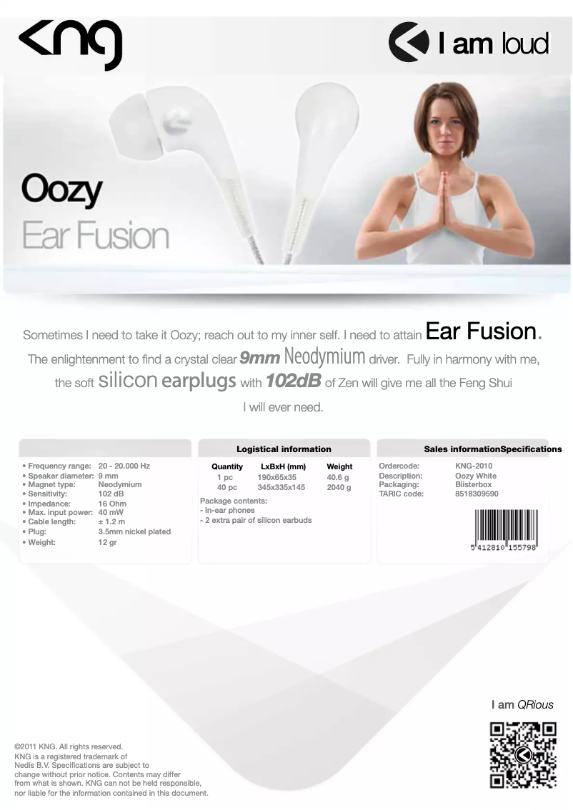 Imagen de la primera página del manual del dispositivo Oozy