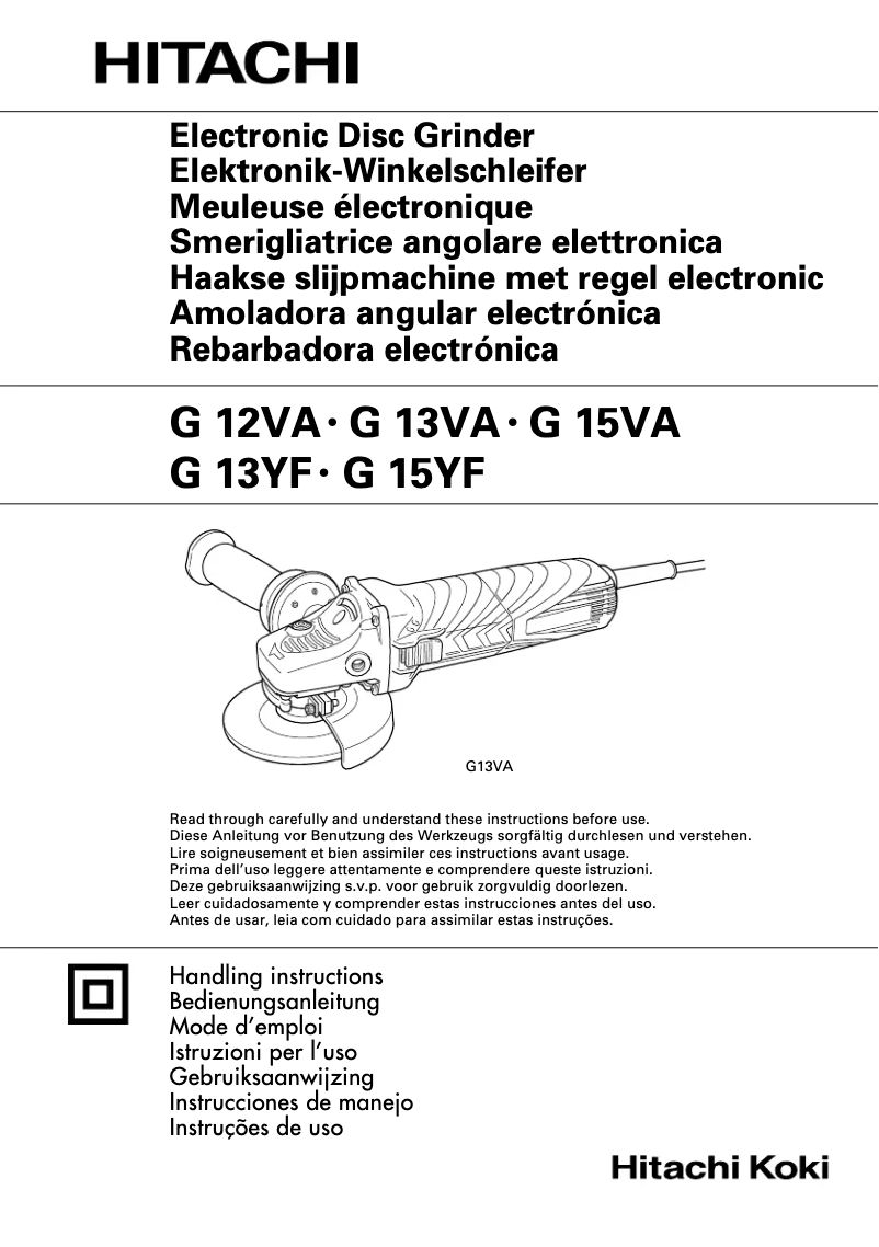 Page 1 de la notice Manuel utilisateur Hitachi G 13VA