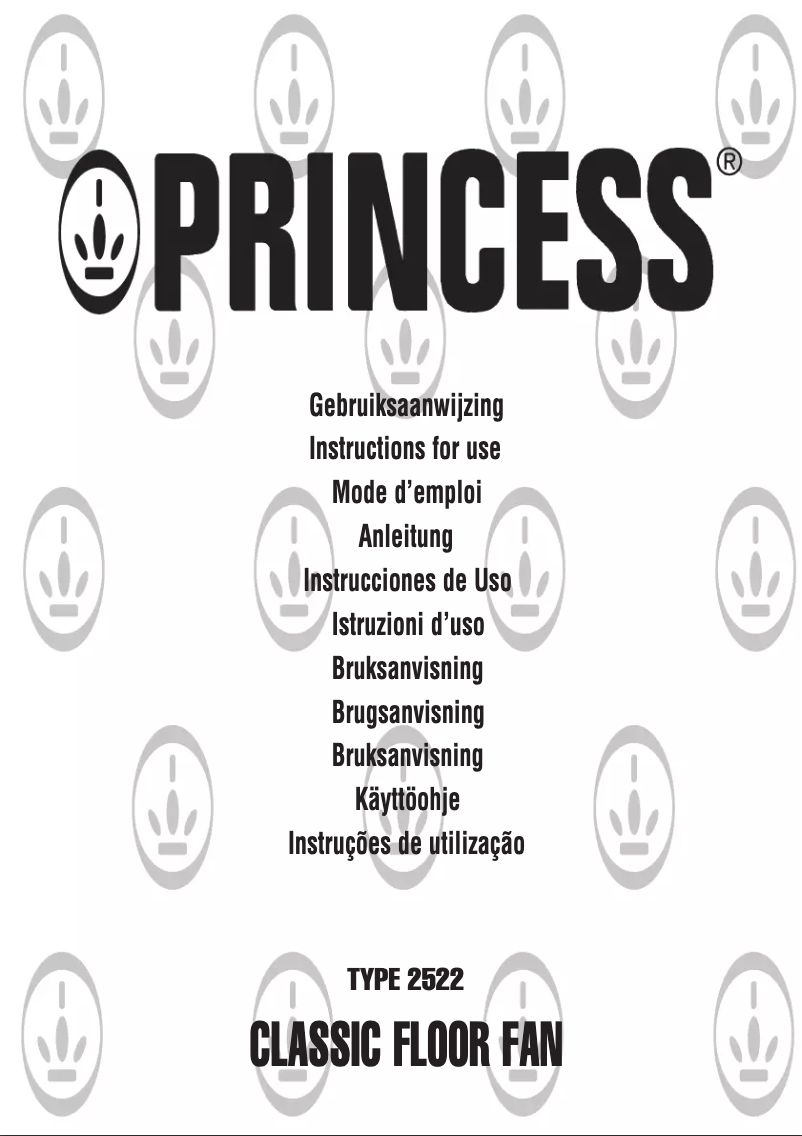Page n°1 - Manuel utilisateur Princess 2522