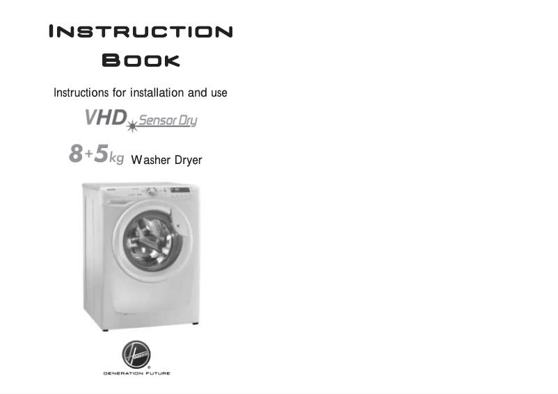 Page n°1 - Manuel utilisateur Hoover VH W854D-80