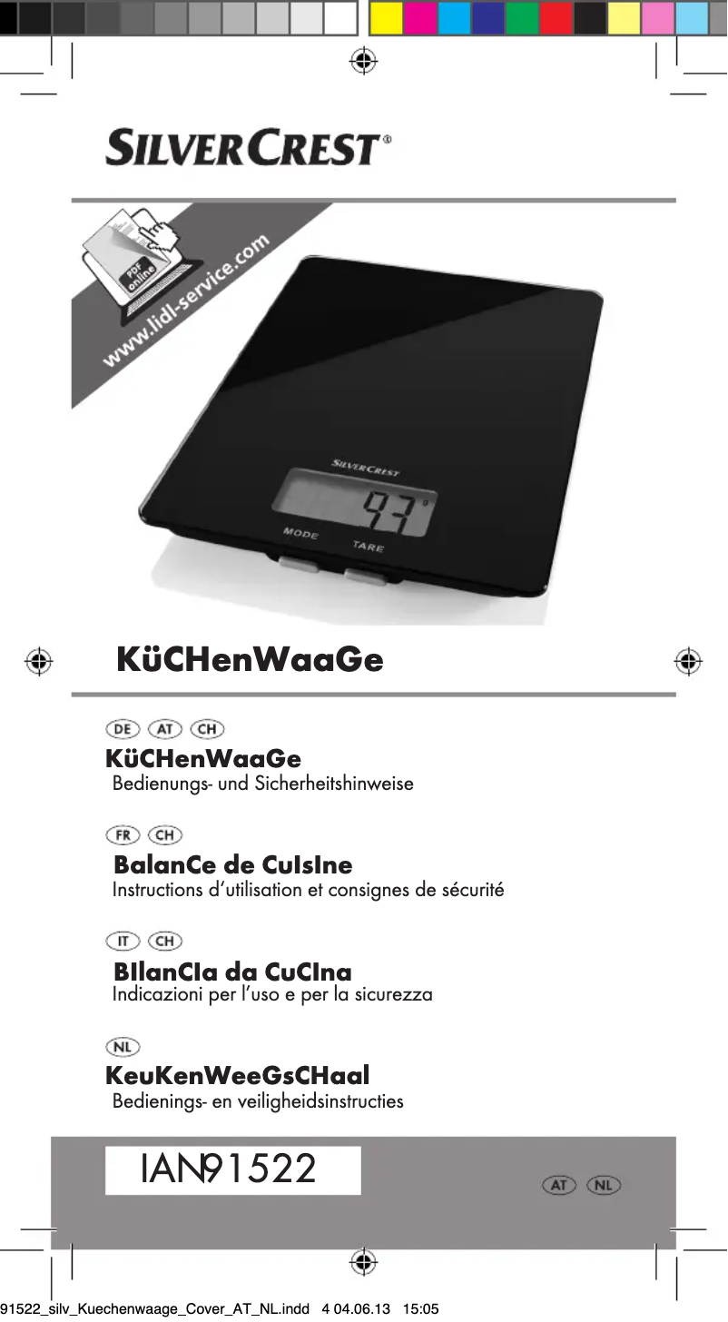 Page 1 de la notice Manuel utilisateur SilverCrest IAN 91522